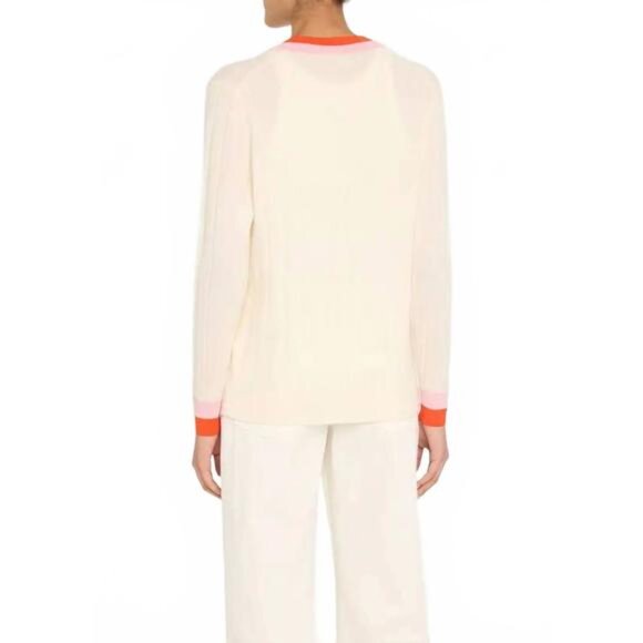 KULE Sinclair Sweater (cream/poppy/pink)- BRAND NEW (W/ TAGS), NEVER WORN - Picture 4 of 4